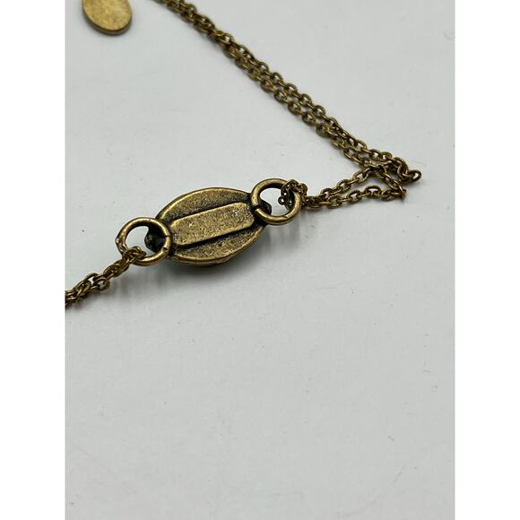 Michal Golan Turquoise and Black Evil Eye Necklace on Double Chain Rhinestone - Picture 4 of 15